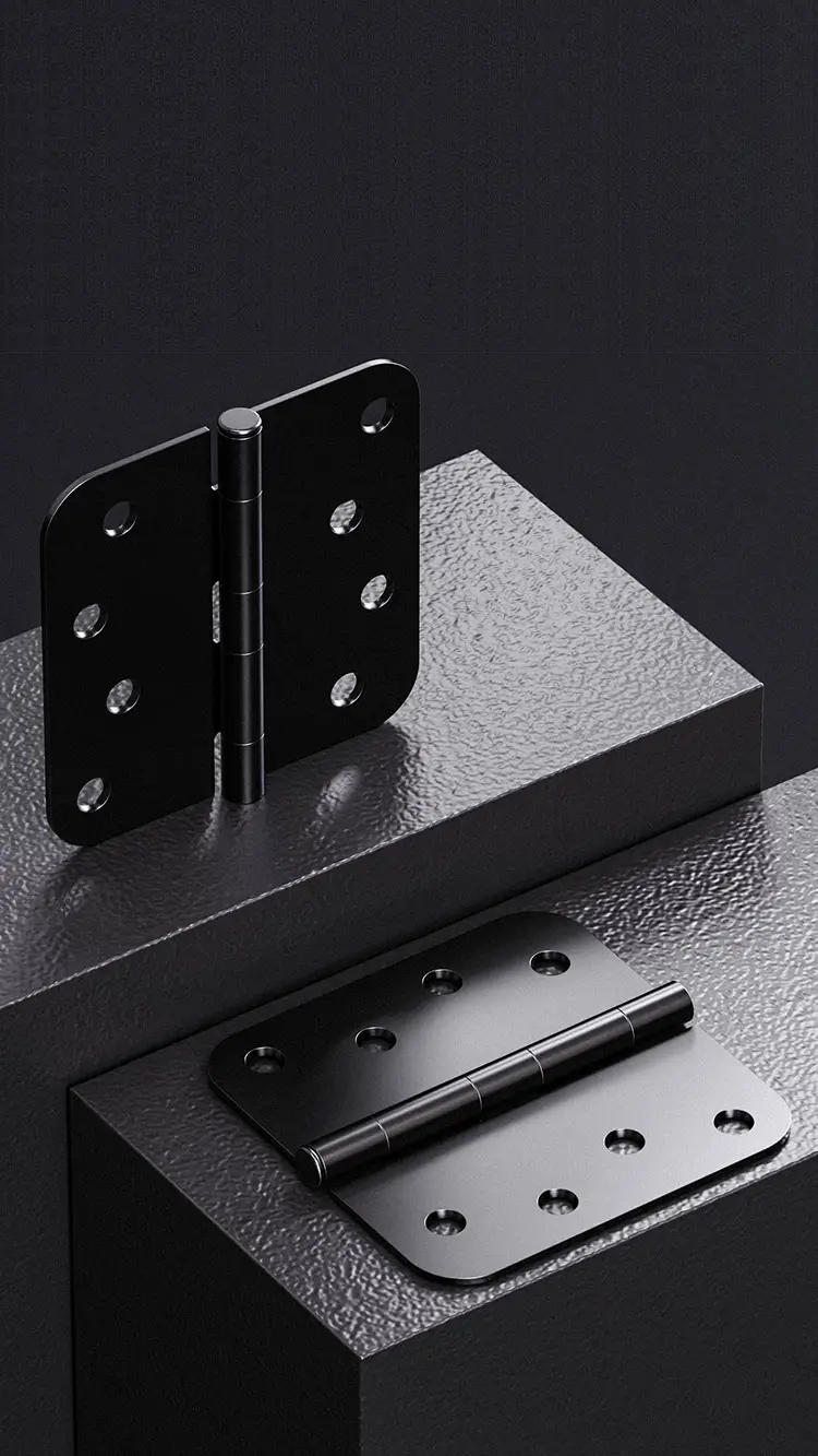 4 Inch Black Door Hinges