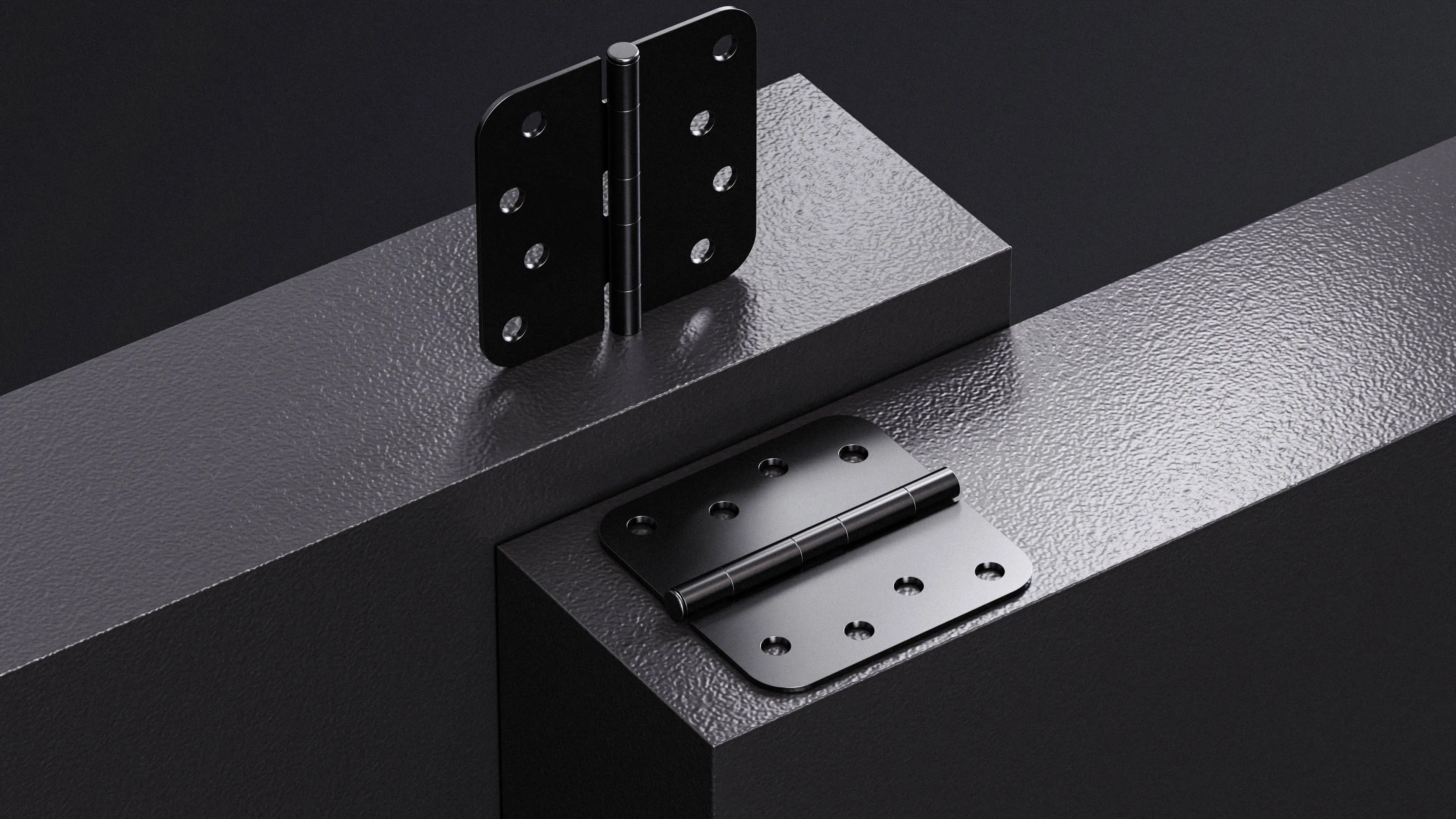 4 Inch Black Door Hinges