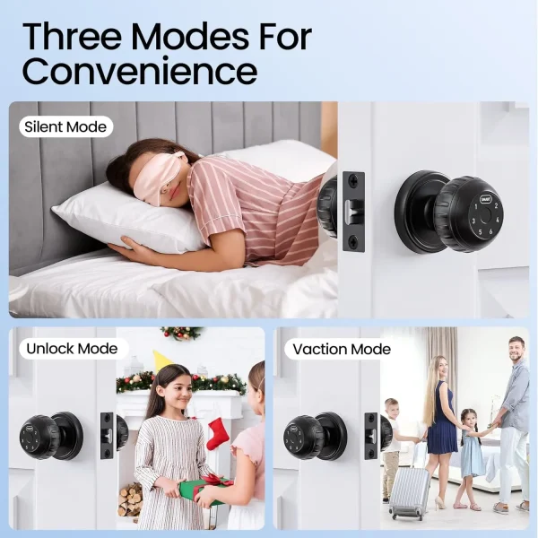 4-in-1 Smart Door Lock – Fingerprint, Keypad, App, Key