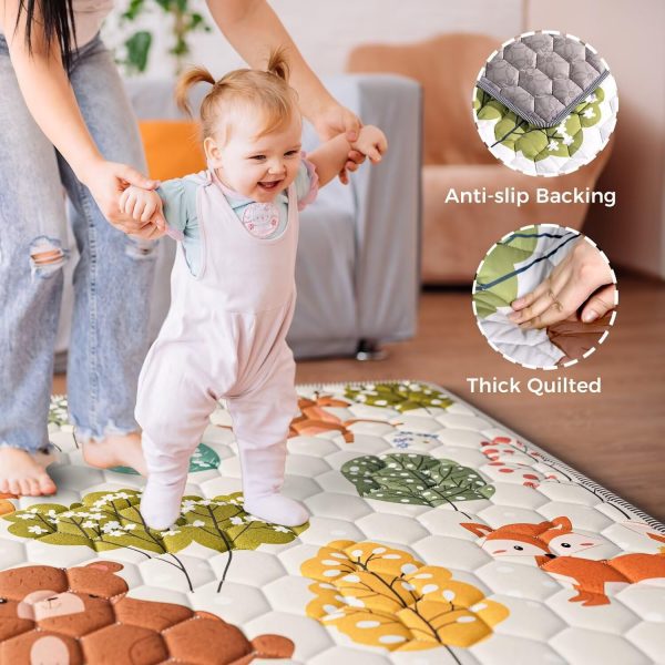 Baby Floor Mat – Fox Theme Anti-slip Backing