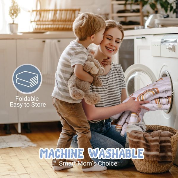 Baby Play Mat – Boho Rainbow with Numbers & Letters Foldable Easy to Store and Machine Washable