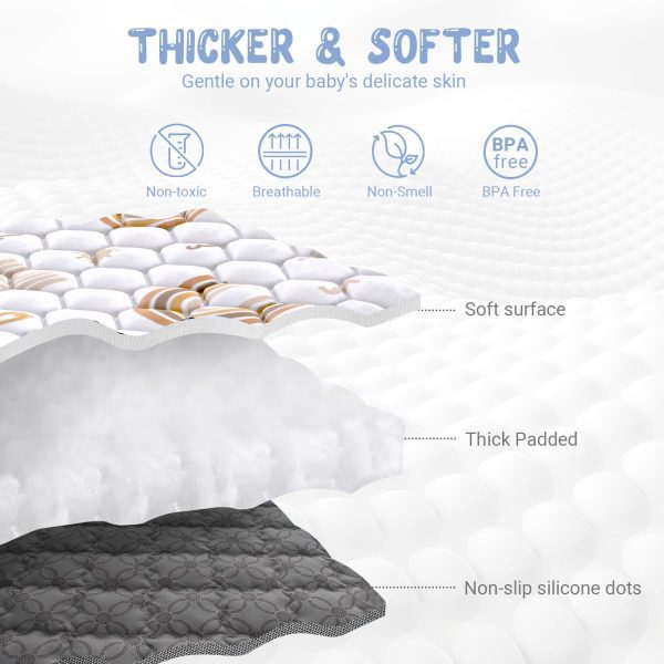 Baby Play Mat – Boho Rainbow with Numbers & Letters High-quality Materials