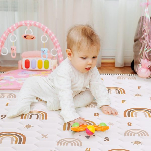 Baby Play Mat – Boho Rainbow with Numbers & Letters Kids Play Mat
