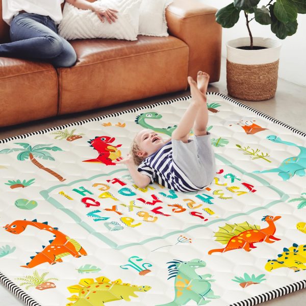 Baby Play Mat – Dinosaur & Letters Design