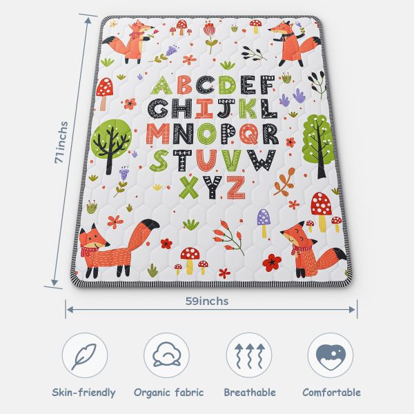 Baby Play Mat – Fox & Letters Design Size 71x59