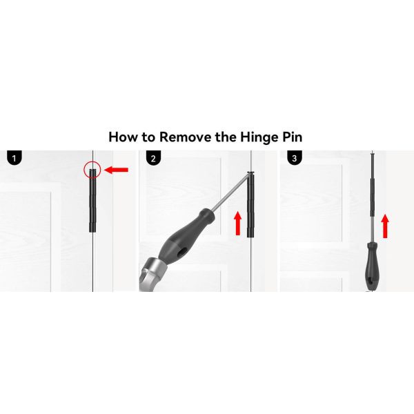 3.5 Inch Black Door Hinges with 1/4" Radius Corners Remove The Pin