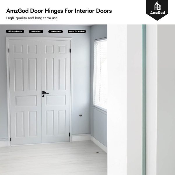 3.5 Inch Black Door Hinges with 1/4" Radius Corners Use Cases