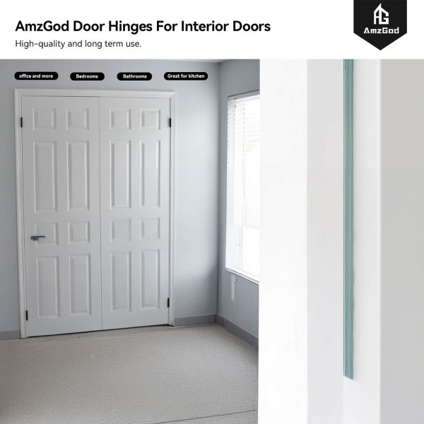 AmzGod Black Door Hinges with 3.5 Inch & 5/8″R Corners Areas of Use