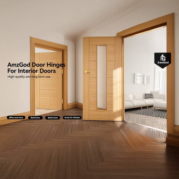 Brass Door Hinges with 3.5 Inch & 5/8" Radius Corners, Polished Finish, Use Cases