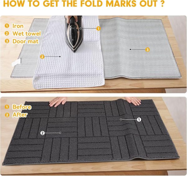 Door Mat – Durable, Non-Slip, Cushioned & Remove Creases