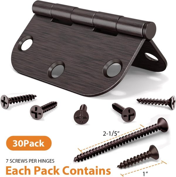 3.5 Inch Oil Rubbed Bronze Door Hinges with 5/8" Radius Corners Screw Size