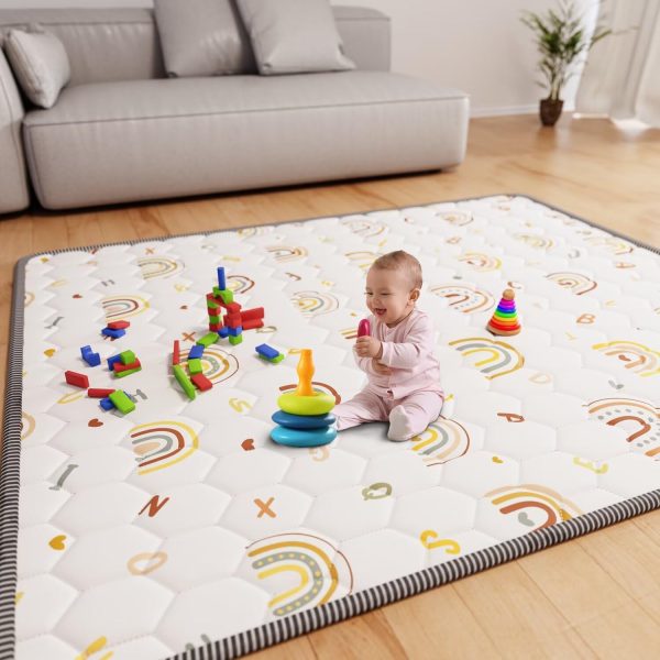 Play Mat – Extra Large Boho Rainbow, Perfect for Families