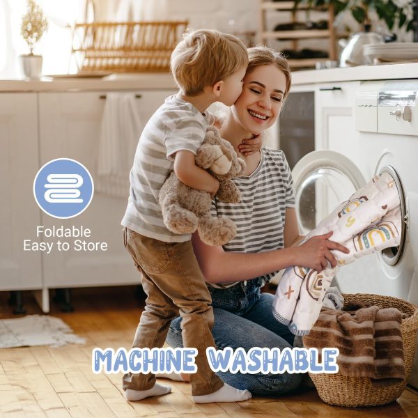 Play Mat – Extra Large Boho Rainbow, Perfect for Families Foldable Easy to Store and Machine Washable