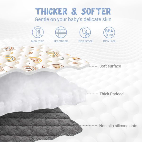 Play Mat – Extra Large Boho Rainbow, Perfect for Families High-quality Materials