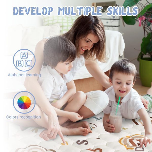 Play Mat – Extra Large Boho Rainbow, Perfect for Families